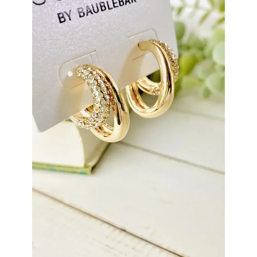New Sugarfix by BaubleBar Doubled up Statement Earrings